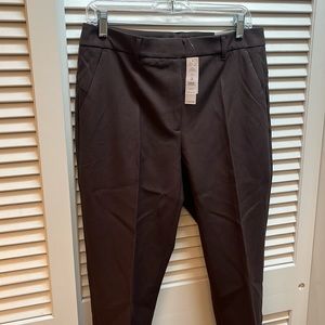 NWT WHBM slim ankle pants in espresso (dark brown) - size 10
